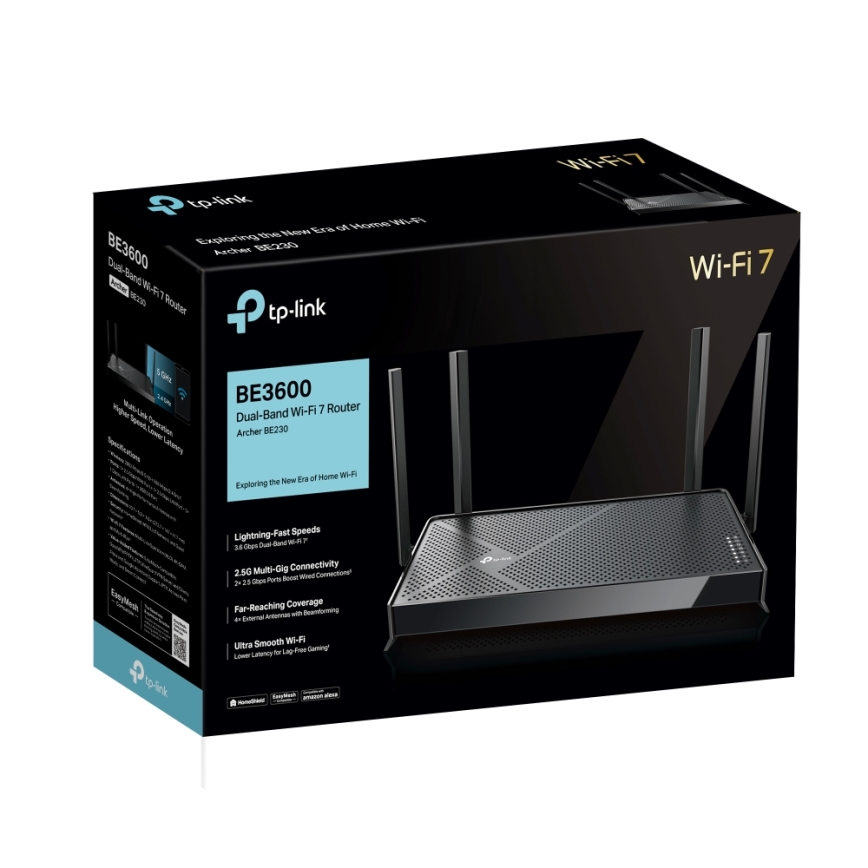 TP-Link - Dvojpásmový Wi-Fi 7 router Archer BE230