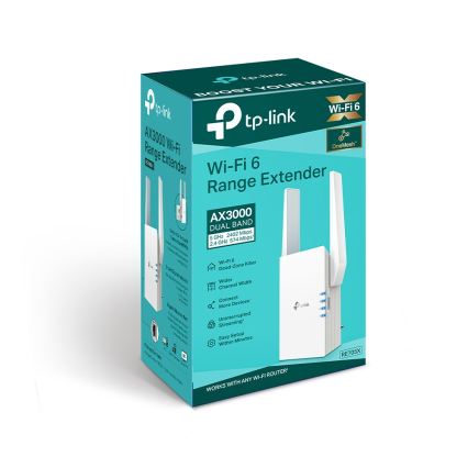 TP-Link - Dvojpásmový Wi‑Fi 6 rozširovač RE705X
