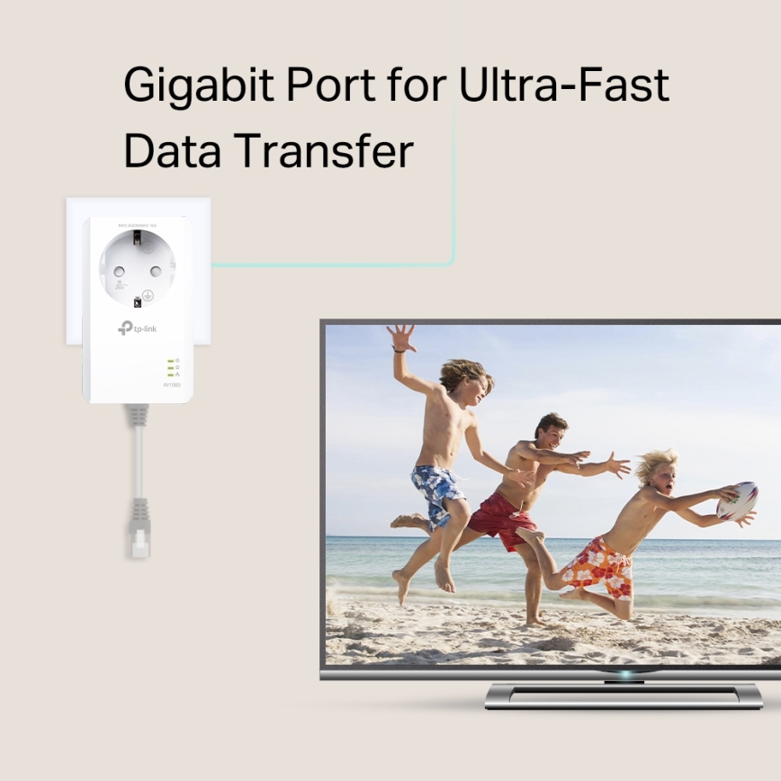 TP-Link - Gigabitová Powerline Wi-Fi sada s priechodnou zásuvkou