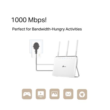 TP-Link - Gigabitová Powerline Wi-Fi sada s priechodnou zásuvkou