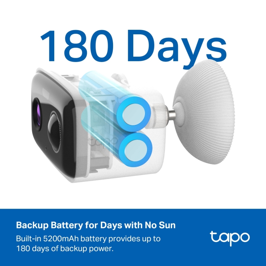 TP-Link - Inteligentná solárna kamera 5200 mAh 5V IP65 Wi-Fi