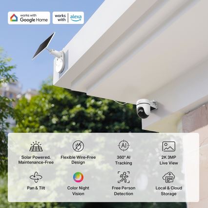 TP-Link - Inteligentná solárna kamera 5V IP65 Wi-Fi
