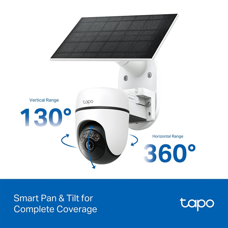 TP-Link - Inteligentná solárna kamera 5V IP65 Wi-Fi