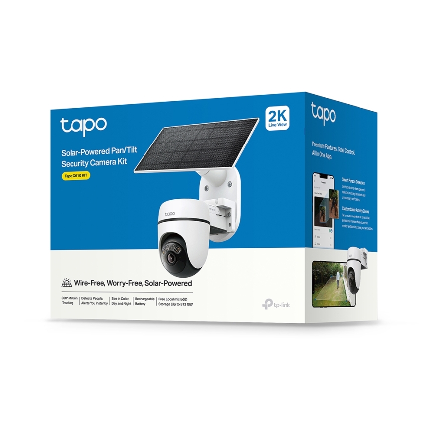 TP-Link - Inteligentná solárna kamera 5V IP65 Wi-Fi