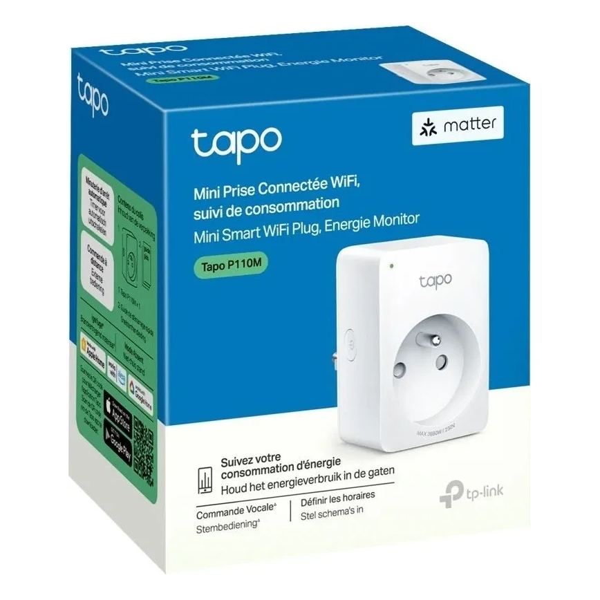 TP-Link - Inteligentná zásuvka E MATTER 3690W Wi-Fi