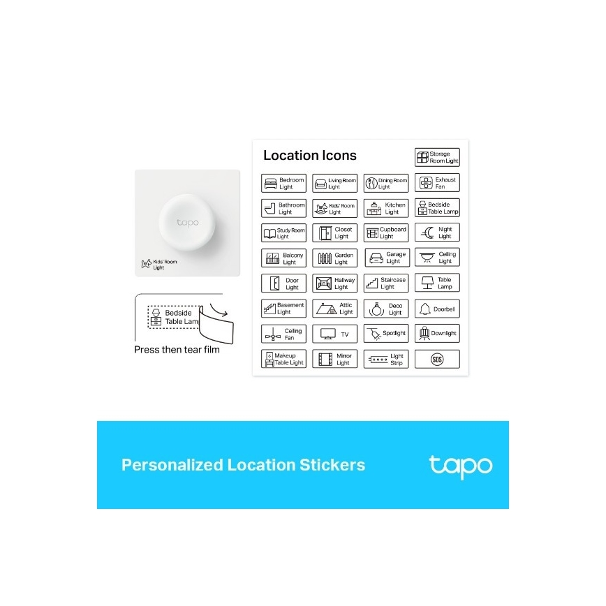 TP-Link - Inteligentný dotykový stmievač 1xCR2032 Wi-Fi