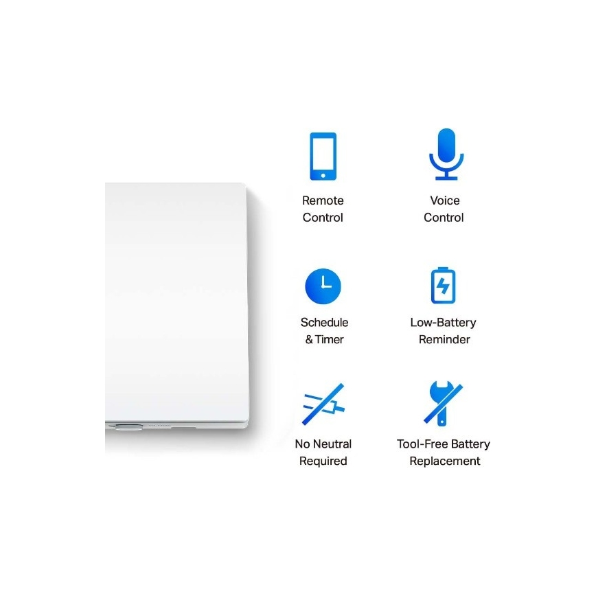 TP-Link - Inteligentný svetelný vypínač 2xAAA Wi-Fi