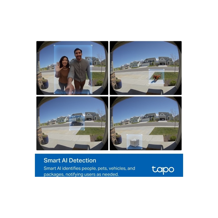 TP-Link - Inteligentný videozvonček 2K 10000 mAh IP66 Wi-Fi Tuya