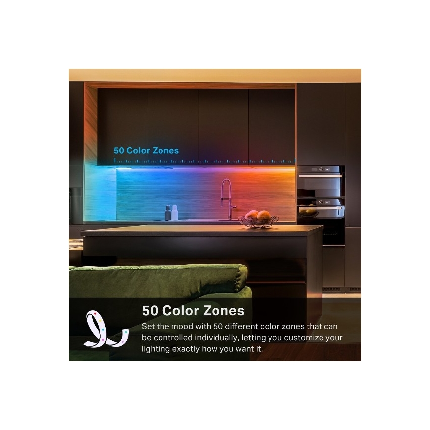 TP-Link - LED RGBW Stlmiteľný pásik 5 m LED/13W/230V Wi-Fi