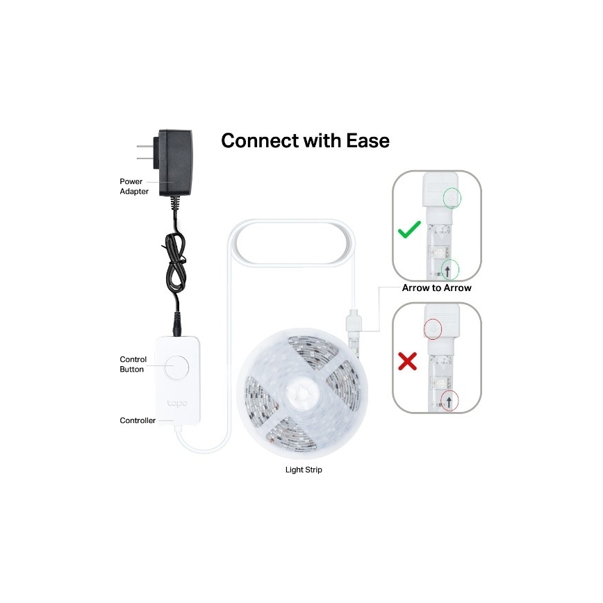 TP-Link - LED RGBW Stlmiteľný pásik 5 m LED/13W/230V Wi-Fi