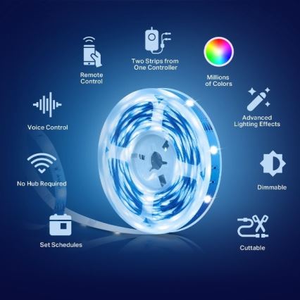 TP-Link - LED RGBW Stmievateľný pás 5 m LED/20,5W/230V Wi-Fi