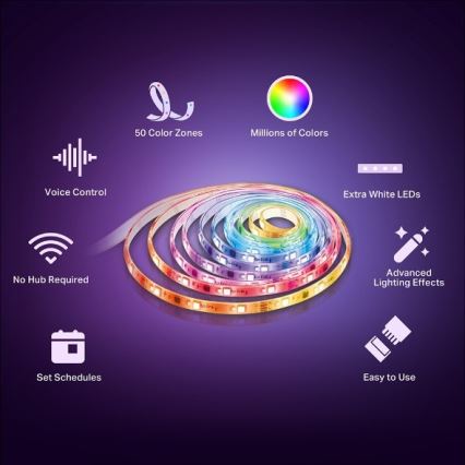 TP-Link - LED RGBW Stmievateľný pásik 5 m LED/13W/230V Wi-Fi