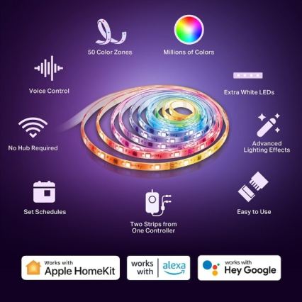 TP-Link - LED RGBW stmievateľný pásik 5 m LED/24W/230V Wi-Fi