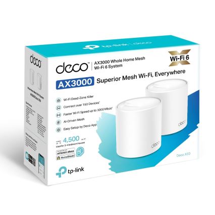 TP-Link - Sada 2x Wi-Fi 6 mesh systém pre celú domácnosť Deco X50