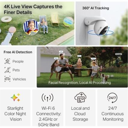 TP-Link - Vonkajšia kamera so snímačom IP66 Wi-Fi