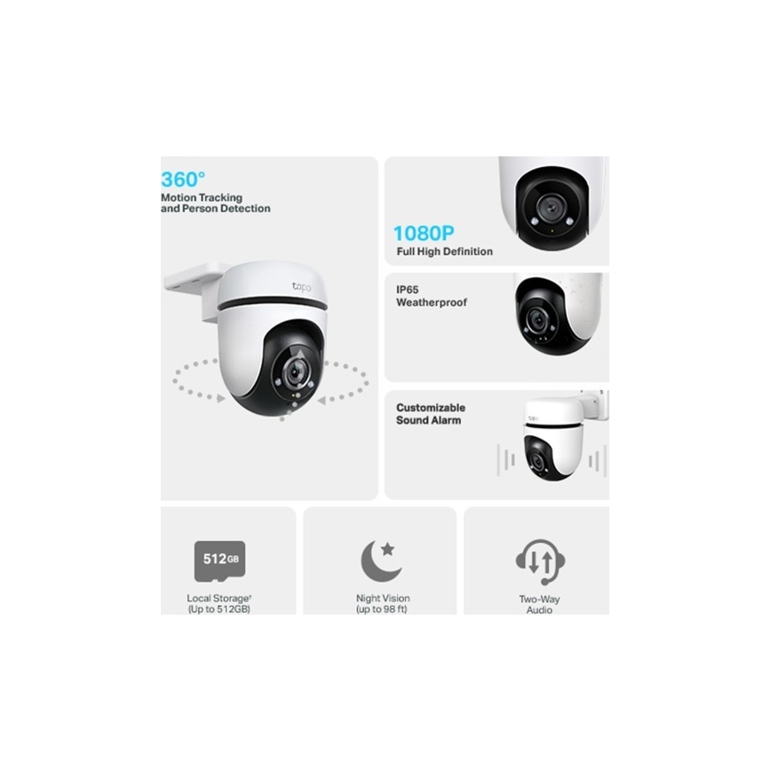 TP-Link - Vonkajšia kamera so senzorom IP65 Wi‑Fi