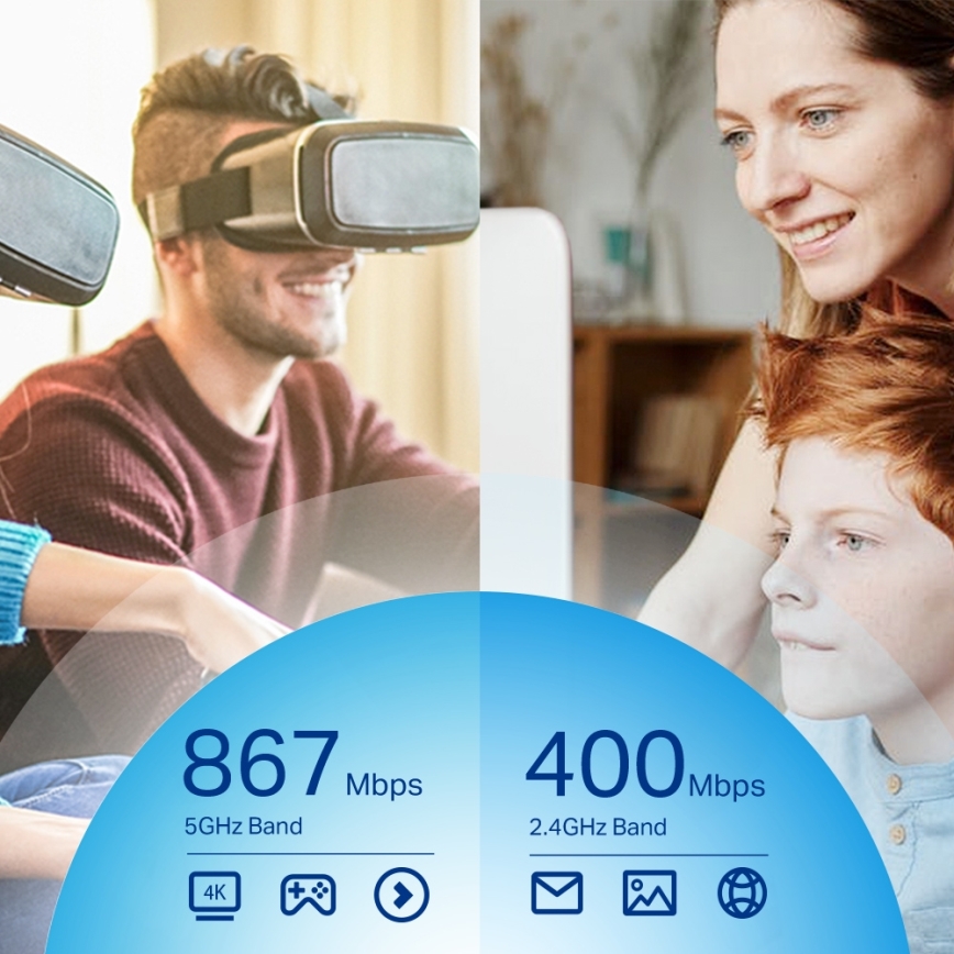 TP-Link - Wi‑Fi USB adaptér s dvoma vysokoziskovými anténami