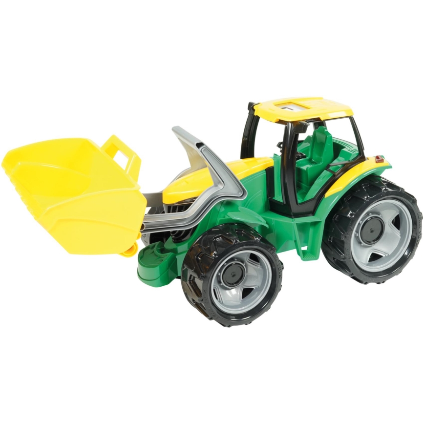 Traktor s lyžicou 65 cm, zelený/žltý