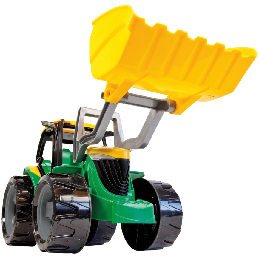 Traktor s lyžicou 65 cm, zelený/žltý