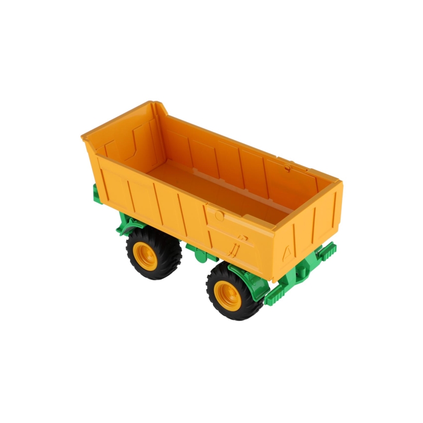 Traktor Zetor s valníkom, napájaný 2× AA batériami a vybavený diaľkovým ovládaním