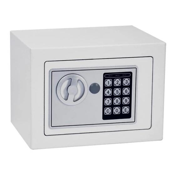 Trezor 4xAA 23x17 cm biela/matný chróm