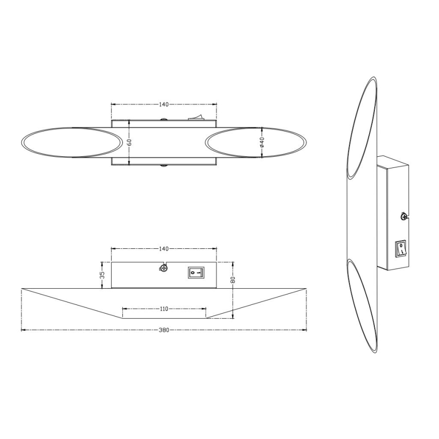 Trio - LED Nástenné svietidlo BOLERO 2xLED/3,1W/230V CRI 90 matný chróm