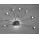 Trio - LED Stmievatelné nástenné svietidlo PEACOCK 9xLED/2,6W/230V čierna