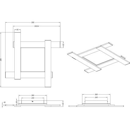 Trio - LED Stmievateľné stropné svietidlo BELFAST LED/18W/230V + LED/14W/230V 4000K