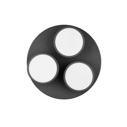 Trio - LED Stmievateľné stropné svietidlo FRANKLIN 3xLED/8,5W/230V 3000K pr. 35 cm čierna