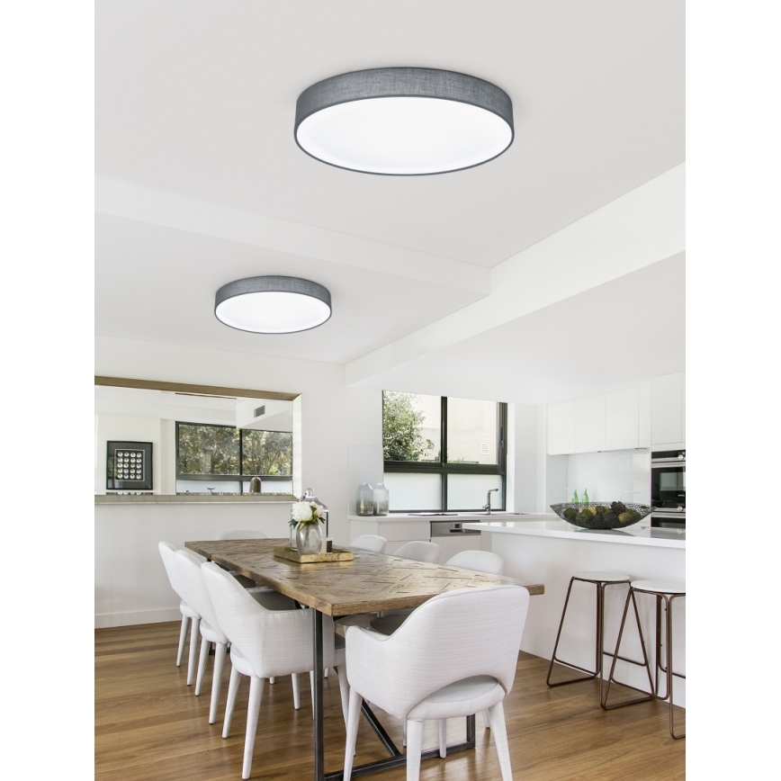 Trio - LED stmievateľné stropné svietidlo LUGANO LED/22W/230V 3000K pr. 40 cm sivé