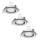 TRIO - SADA 3x LED Stmievateľné podhľadové svietidlo 1xGU10/5,5W/230V