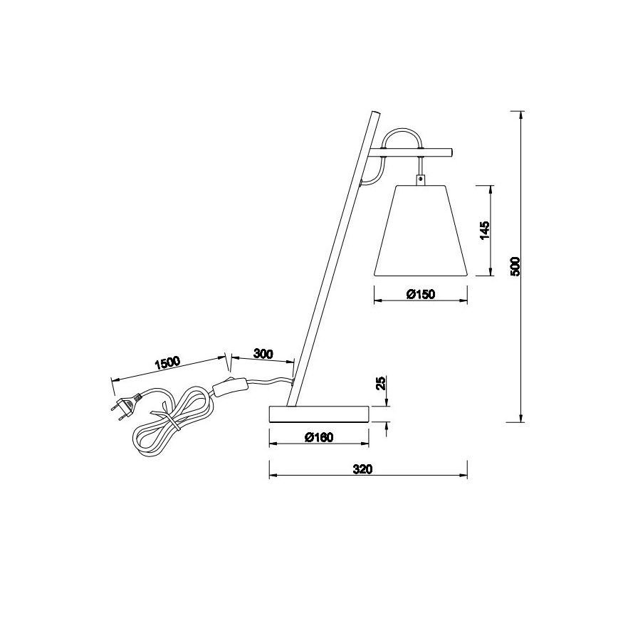 Trio - Stolná lampa ANDREUS 1xE14/40W/230V