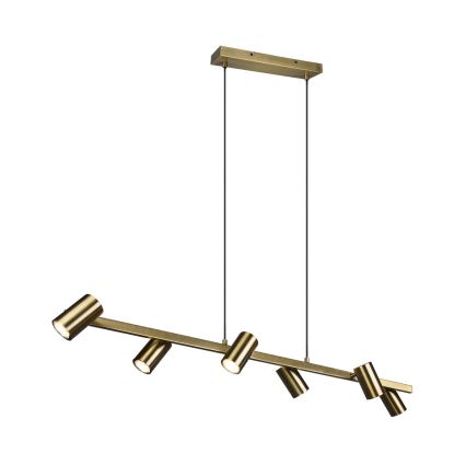 Trio - Závesný luster MARLEY na lanku 6xGU10/35W/230V mosadz