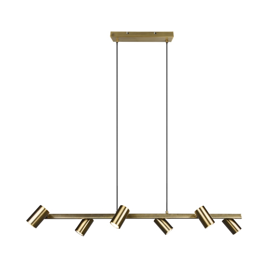 Trio - Závesný luster MARLEY na lanku 6xGU10/35W/230V mosadz