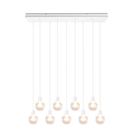 Trio - Závesný luster na lankách MELA 9xE14/25W/230V biely
