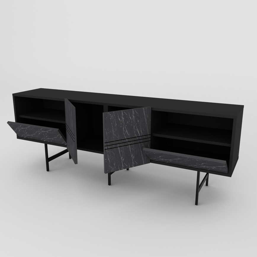 TV Stolík DERIN 65x180 cm čierna