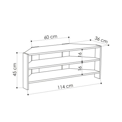 TV stolík THALES 45x114 cm dub