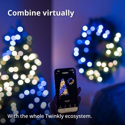Twinkly - LED RGB Stmievateľný vianočný veniec 50xLED pr. 60 cm Wi-Fi