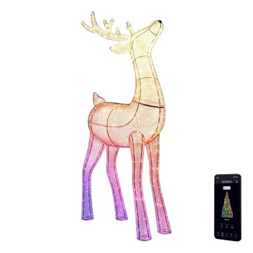 Twinkly - LED RGBW Stmievateľný vianočný sob REINGEERS 240xLED IP44 Wi-Fi