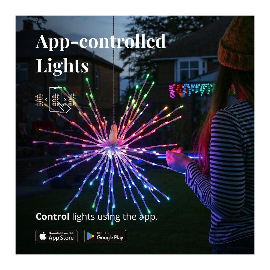 Twinkly - LED RGB Stmievateľná vonkajší vianočná hviezdica SPRITZER 200xLED IP44 Wi-Fi