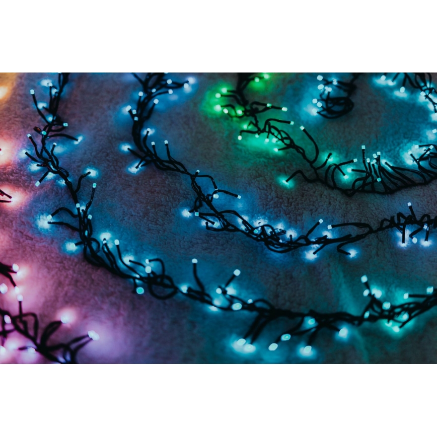 Twinkly - LED RGBW Stmievateľná vonkajšia vianočná reťaz CLUSTER 400xLED 9,5m IP44 Wi-Fi