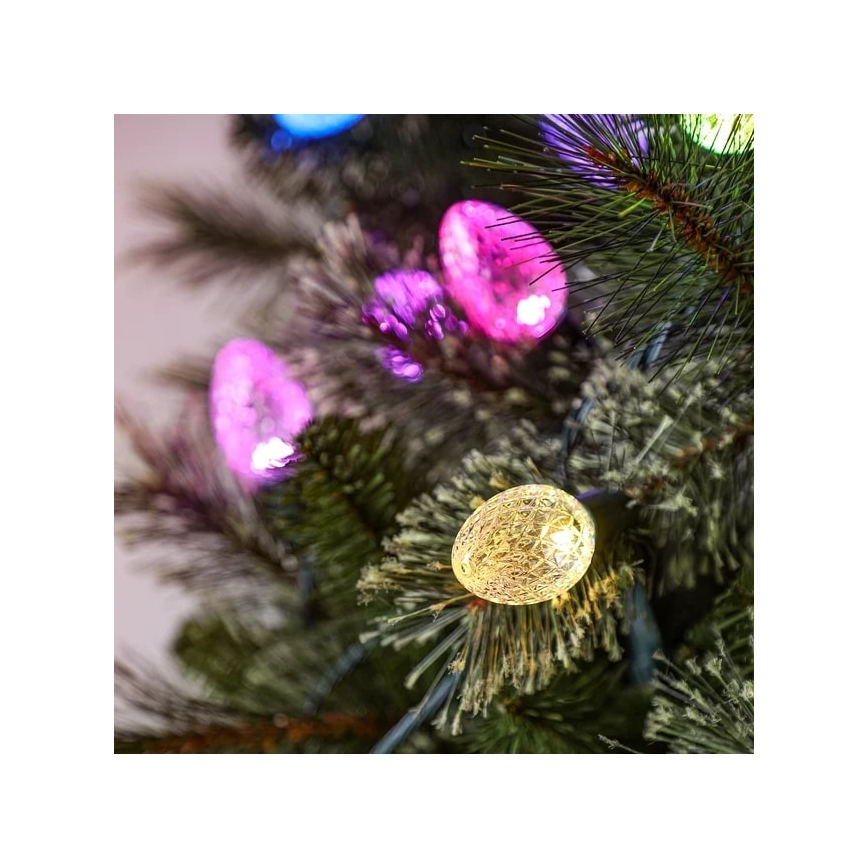 Twinkly - LED RGB Stmievateľný vonkajší vianočná reťaz FACETED 80xLED 26,5 m IP44 Wi-Fi