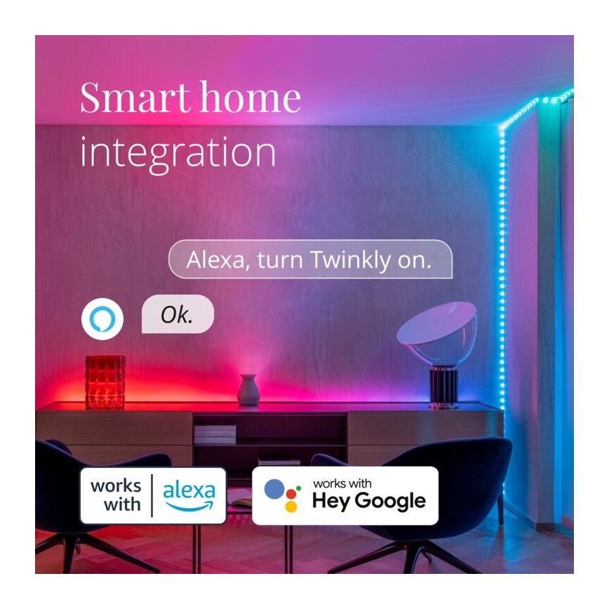 Twinkly - LED RGB Stmievateľný pásik DOTS 60xLED 3 m Wi-Fi USB