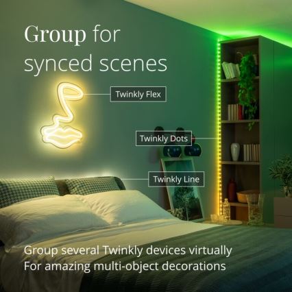 Twinkly - LED RGB Stmievateľný pásik DOTS 60xLED 3 m Wi-Fi USB