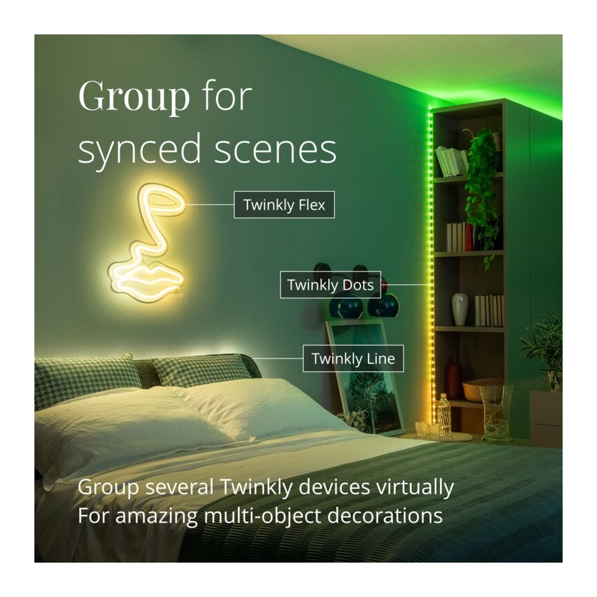 Twinkly - LED RGB Stmievateľný pásik DOTS 60xLED 3 m Wi-Fi USB