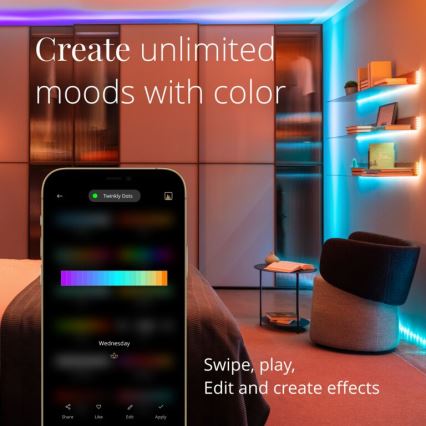 Twinkly - LED RGB Stmievateľný pásik DOTS 60xLED 3 m Wi-Fi USB