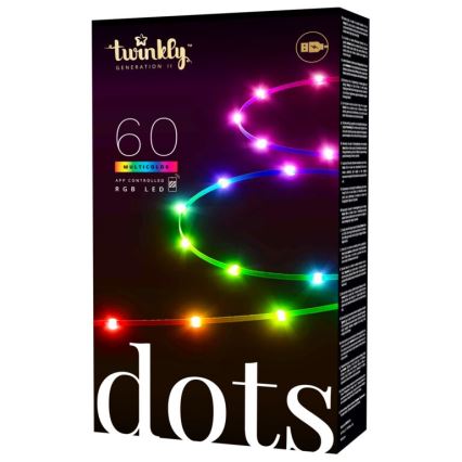 Twinkly - LED RGB Stmievateľný pásik DOTS 60xLED 3 m Wi-Fi USB