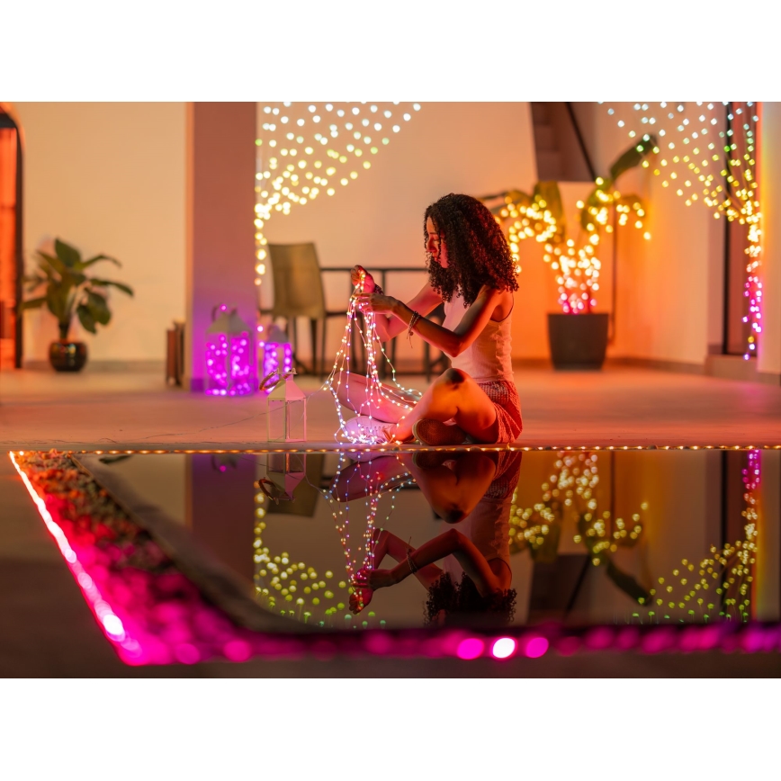 Twinkly - LED RGB Dimmable Vianočný reťazec DOTS 60xLED 7 m USB Wi-Fi