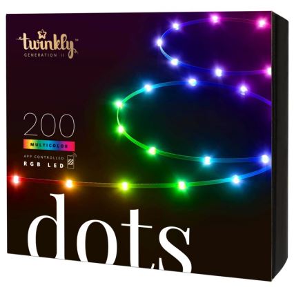 Twinkly - LED RGB Vonkajší stmievateľný pásik DOTS 200xLED 10 m IP44 WiFi