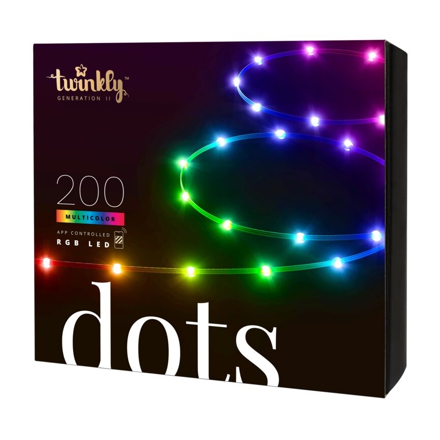 Twinkly - LED RGB Vonkajší stmievateľný pásik DOTS 200xLED 10 m IP44 WiFi